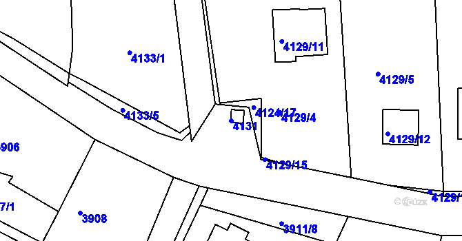 Parcela st. 4131 v KÚ Lískovec u Frýdku-Místku, Katastrální mapa