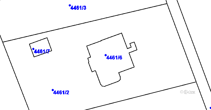 Parcela st. 4461/6 v KÚ Lískovec u Frýdku-Místku, Katastrální mapa