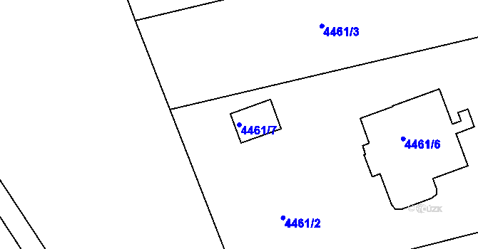 Parcela st. 4461/7 v KÚ Lískovec u Frýdku-Místku, Katastrální mapa