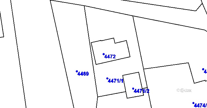 Parcela st. 4472 v KÚ Lískovec u Frýdku-Místku, Katastrální mapa