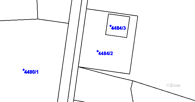 Parcela st. 4484/2 v KÚ Lískovec u Frýdku-Místku, Katastrální mapa