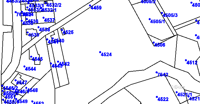 Parcela st. 4524 v KÚ Lískovec u Frýdku-Místku, Katastrální mapa