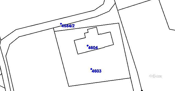 Parcela st. 4604 v KÚ Lískovec u Frýdku-Místku, Katastrální mapa