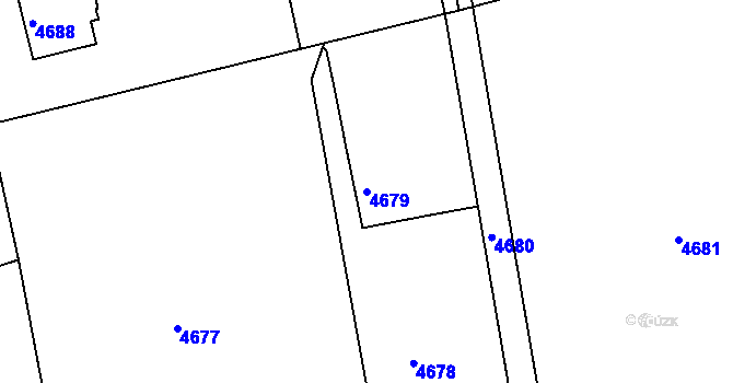 Parcela st. 4679 v KÚ Lískovec u Frýdku-Místku, Katastrální mapa