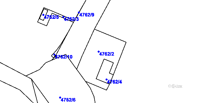 Parcela st. 4762/2 v KÚ Lískovec u Frýdku-Místku, Katastrální mapa
