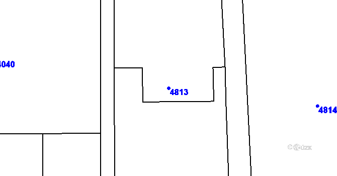Parcela st. 4813 v KÚ Lískovec u Frýdku-Místku, Katastrální mapa