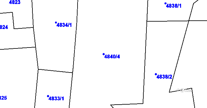 Parcela st. 4840/4 v KÚ Lískovec u Frýdku-Místku, Katastrální mapa
