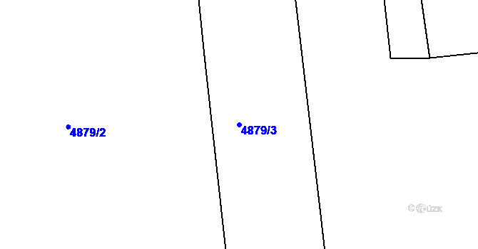 Parcela st. 4879/3 v KÚ Lískovec u Frýdku-Místku, Katastrální mapa