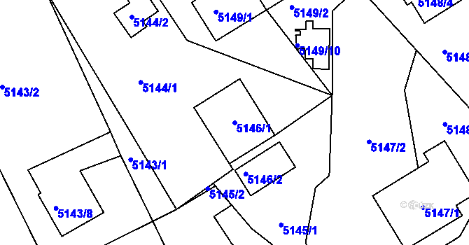 Parcela st. 5146/1 v KÚ Lískovec u Frýdku-Místku, Katastrální mapa