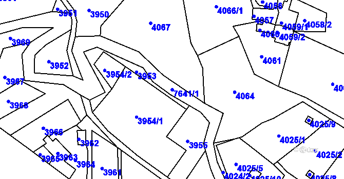 Parcela st. 7641/1 v KÚ Lískovec u Frýdku-Místku, Katastrální mapa
