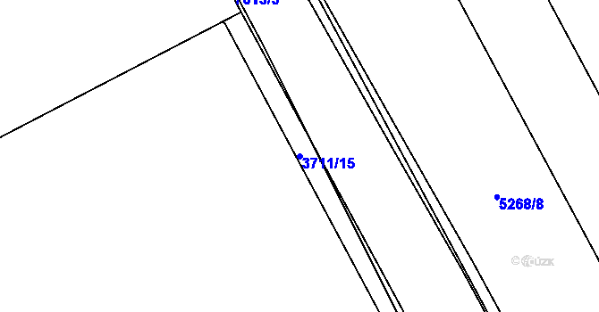 Parcela st. 3711/15 v KÚ Lískovec u Frýdku-Místku, Katastrální mapa