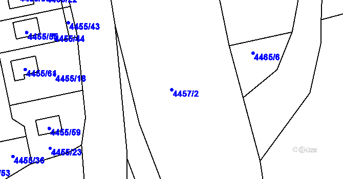 Parcela st. 4457/2 v KÚ Lískovec u Frýdku-Místku, Katastrální mapa