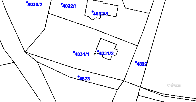 Parcela st. 4031/2 v KÚ Lískovec u Frýdku-Místku, Katastrální mapa