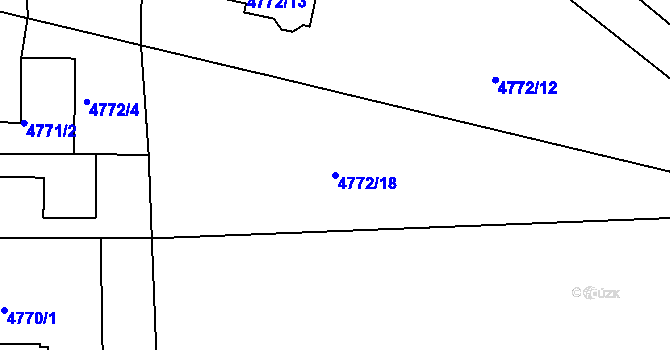 Parcela st. 4772/18 v KÚ Lískovec u Frýdku-Místku, Katastrální mapa