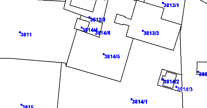 Parcela st. 3814/5 v KÚ Lískovec u Frýdku-Místku, Katastrální mapa