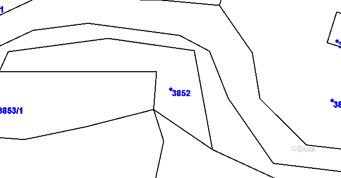 Parcela st. 3852 v KÚ Lískovec u Frýdku-Místku, Katastrální mapa