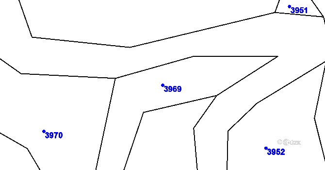 Parcela st. 3969 v KÚ Lískovec u Frýdku-Místku, Katastrální mapa