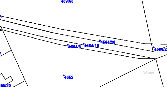 Parcela st. 4584/19 v KÚ Lískovec u Frýdku-Místku, Katastrální mapa