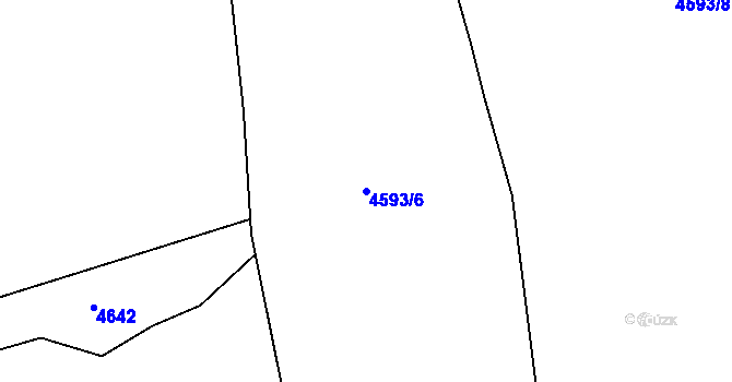 Parcela st. 4593/6 v KÚ Lískovec u Frýdku-Místku, Katastrální mapa