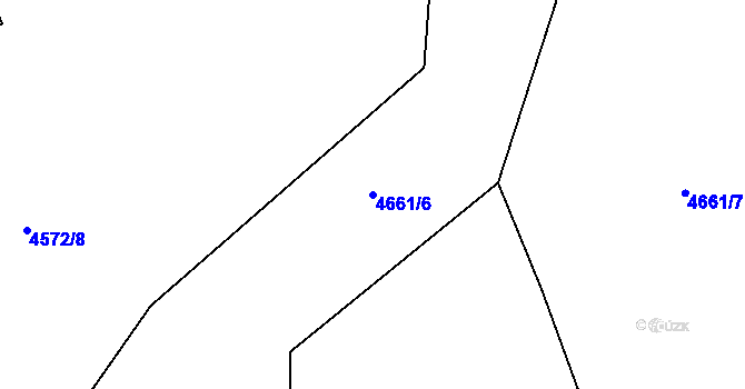Parcela st. 4661/6 v KÚ Lískovec u Frýdku-Místku, Katastrální mapa