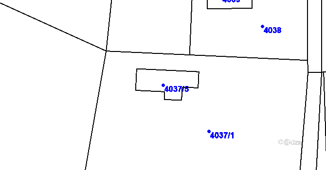 Parcela st. 4037/5 v KÚ Lískovec u Frýdku-Místku, Katastrální mapa