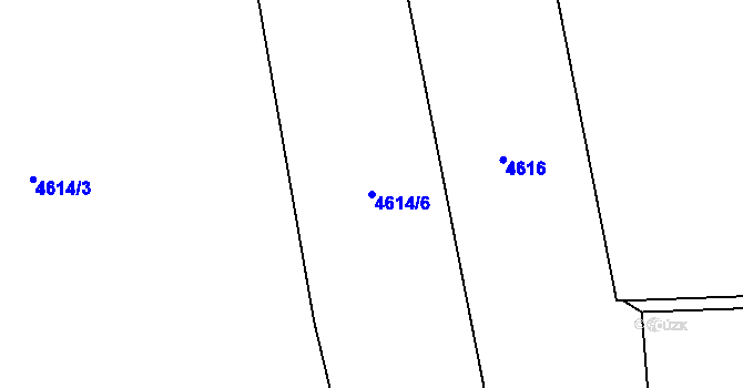 Parcela st. 4614/6 v KÚ Lískovec u Frýdku-Místku, Katastrální mapa