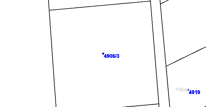 Parcela st. 4906/3 v KÚ Lískovec u Frýdku-Místku, Katastrální mapa