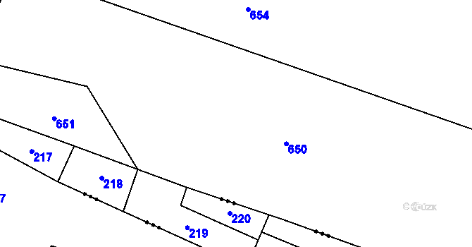 Parcela st. 65/46 v KÚ Líský, Katastrální mapa