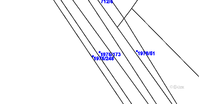Parcela st. 1976/173 v KÚ Lišany u Rakovníka, Katastrální mapa