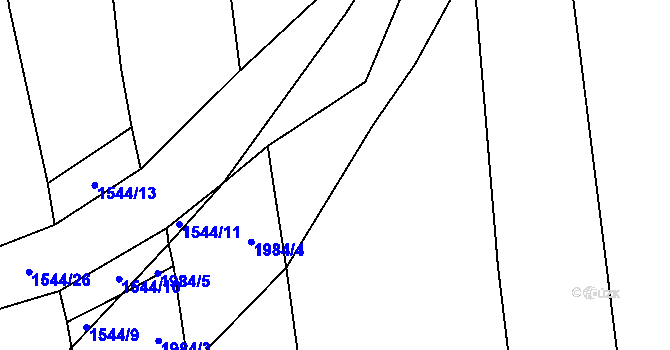 Parcela st. 1984/7 v KÚ Lišany u Rakovníka, Katastrální mapa
