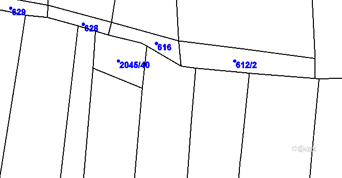 Parcela st. 2045/41 v KÚ Lišany u Rakovníka, Katastrální mapa