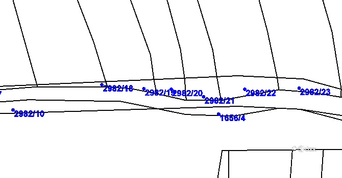 Parcela st. 2982/20 v KÚ Líšina, Katastrální mapa