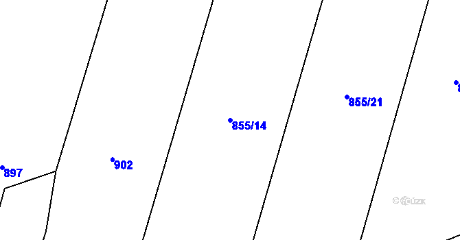 Parcela st. 855/14 v KÚ Líšná u Zbiroha, Katastrální mapa