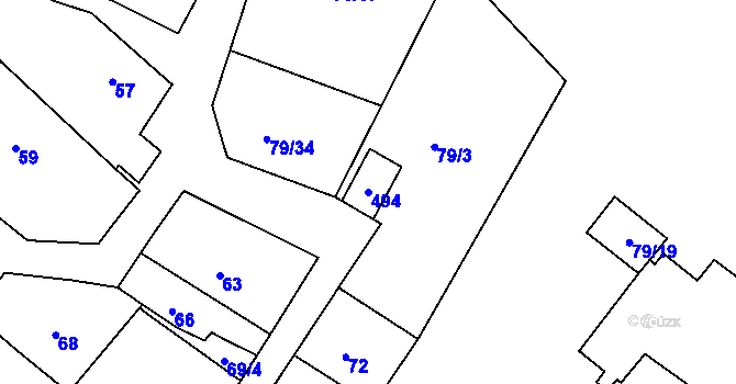 Parcela st. 494 v KÚ Lišnice, Katastrální mapa