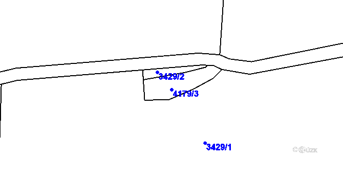 Parcela st. 4179/3 v KÚ Líšnice, Katastrální mapa