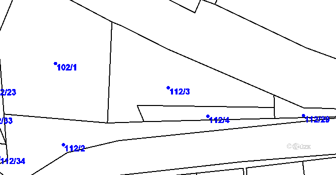 Parcela st. 112/3 v KÚ Líšnice u Mohelnice, Katastrální mapa