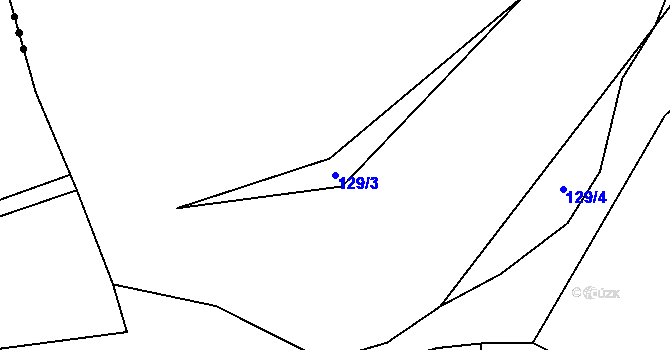 Parcela st. 129/3 v KÚ Líšnice u Mohelnice, Katastrální mapa