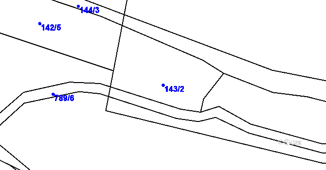 Parcela st. 143/2 v KÚ Líšnice u Mohelnice, Katastrální mapa