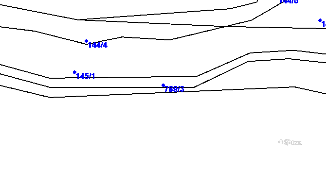 Parcela st. 789/3 v KÚ Líšnice u Mohelnice, Katastrální mapa