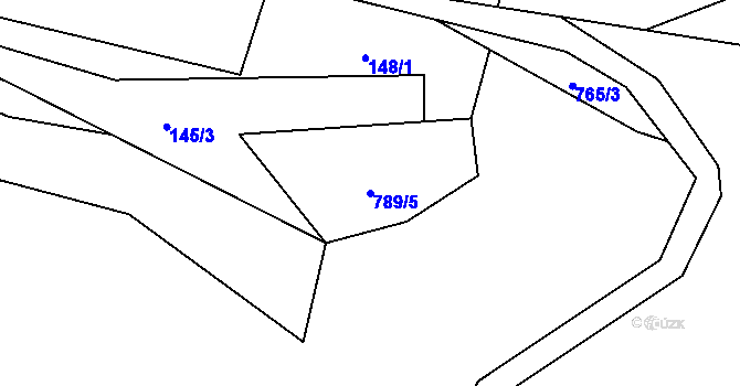 Parcela st. 789/5 v KÚ Líšnice u Mohelnice, Katastrální mapa