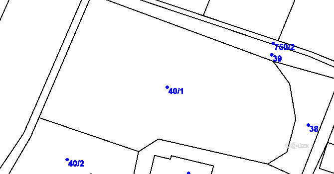 Parcela st. 40/1 v KÚ Líšnice u Mohelnice, Katastrální mapa