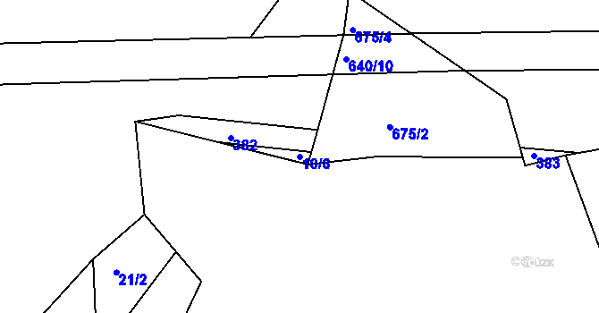 Parcela st. 10/6 v KÚ Dolní Miletín, Katastrální mapa