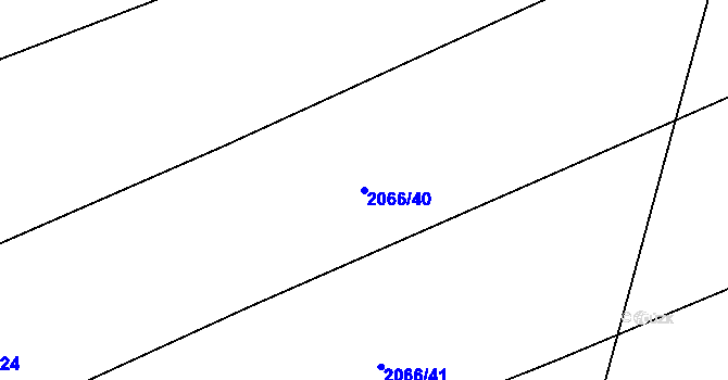 Parcela st. 2066/40 v KÚ Lišov, Katastrální mapa