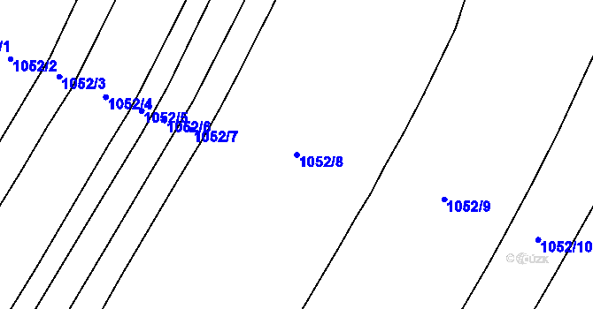 Parcela st. 1052/8 v KÚ Lišov, Katastrální mapa