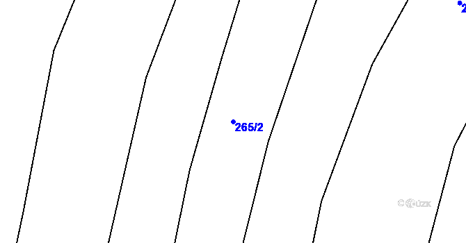 Parcela st. 265/2 v KÚ Lišov, Katastrální mapa