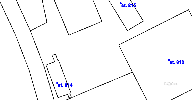 Parcela st. 1087/2 v KÚ Lišov, Katastrální mapa