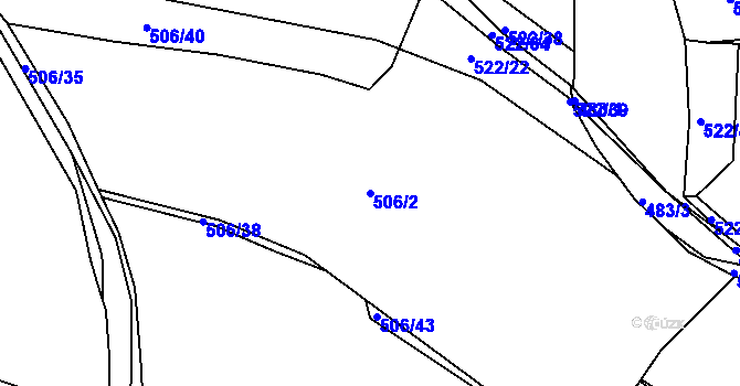 Parcela st. 506/2 v KÚ Líšťany, Katastrální mapa
