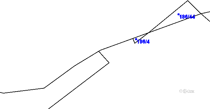 Parcela st. 196/3 v KÚ Třebobuz, Katastrální mapa