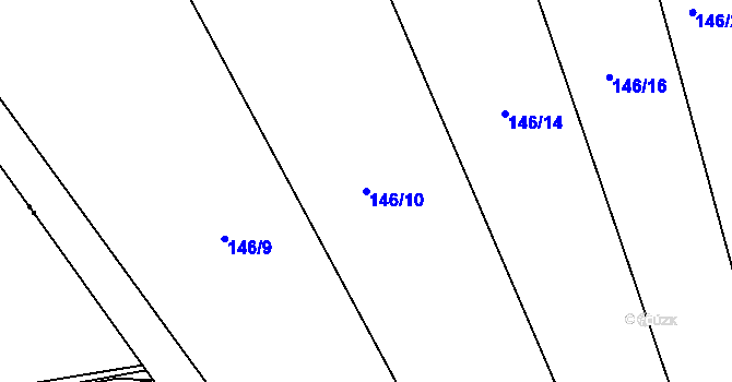 Parcela st. 146/10 v KÚ Třebobuz, Katastrální mapa