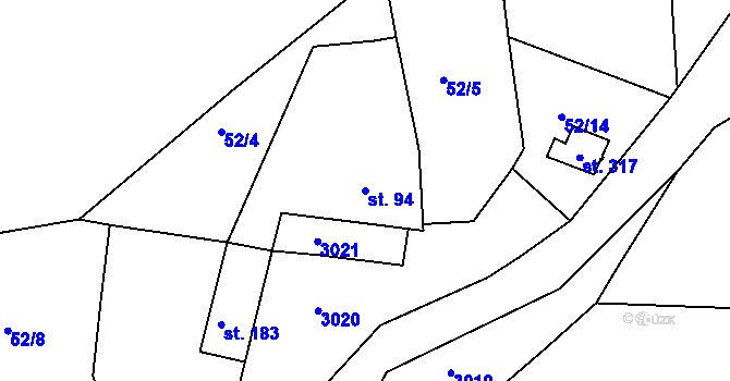 Parcela st. 94 v KÚ Litenčice, Katastrální mapa